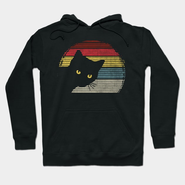 Vintage Cat Silhouette Hoodie by Dailygrind